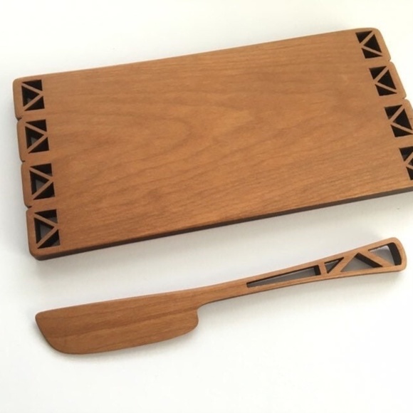 MoonSpoon Butter Board, Handmade Laser cut Cherry Wood. Great For Soft Cheese 🧀 - Picture 7 of 8